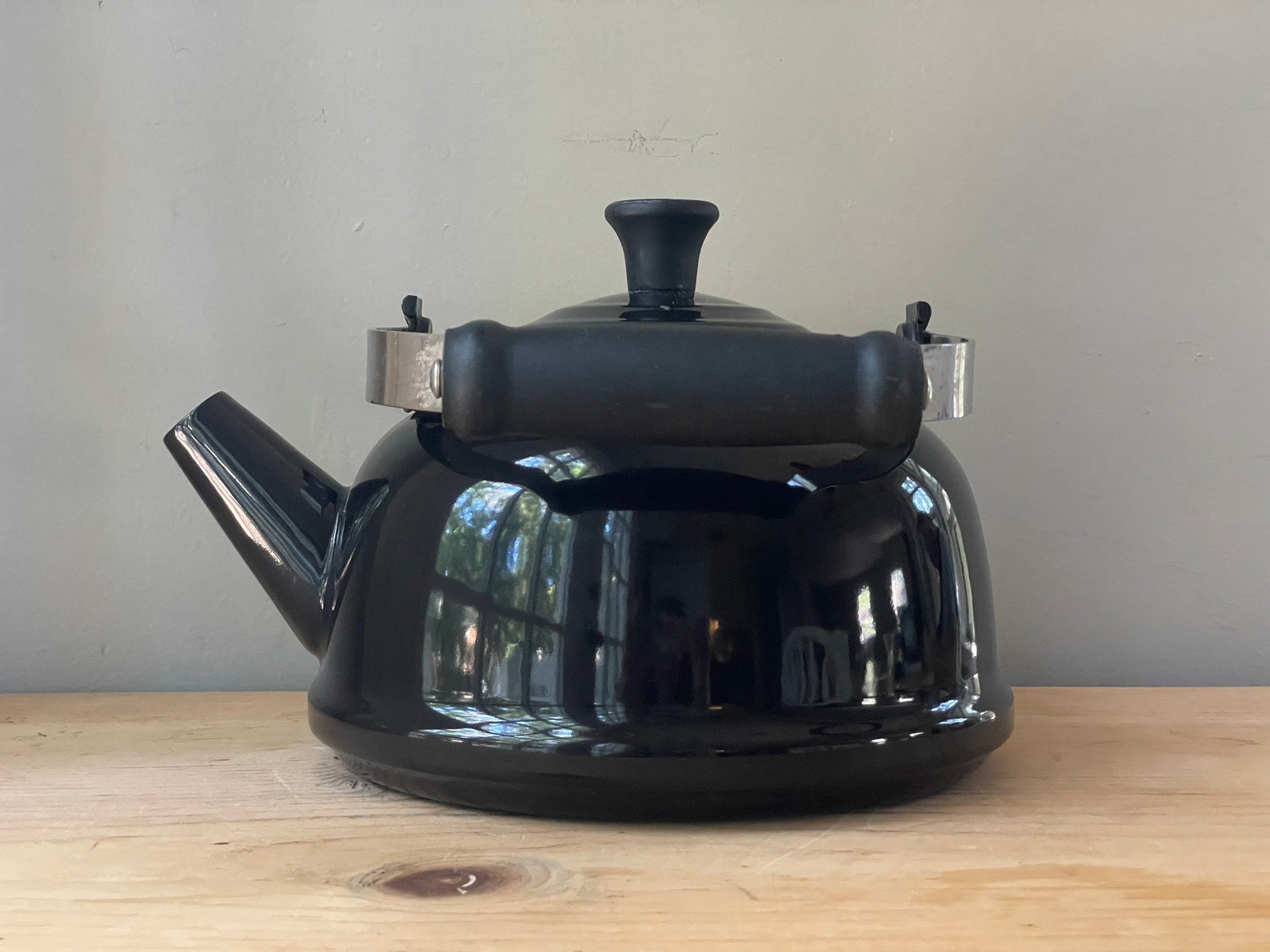 Le Creuset Black Enamel Vintage Tea Kettle/Vintage Le Creuset Etsy
