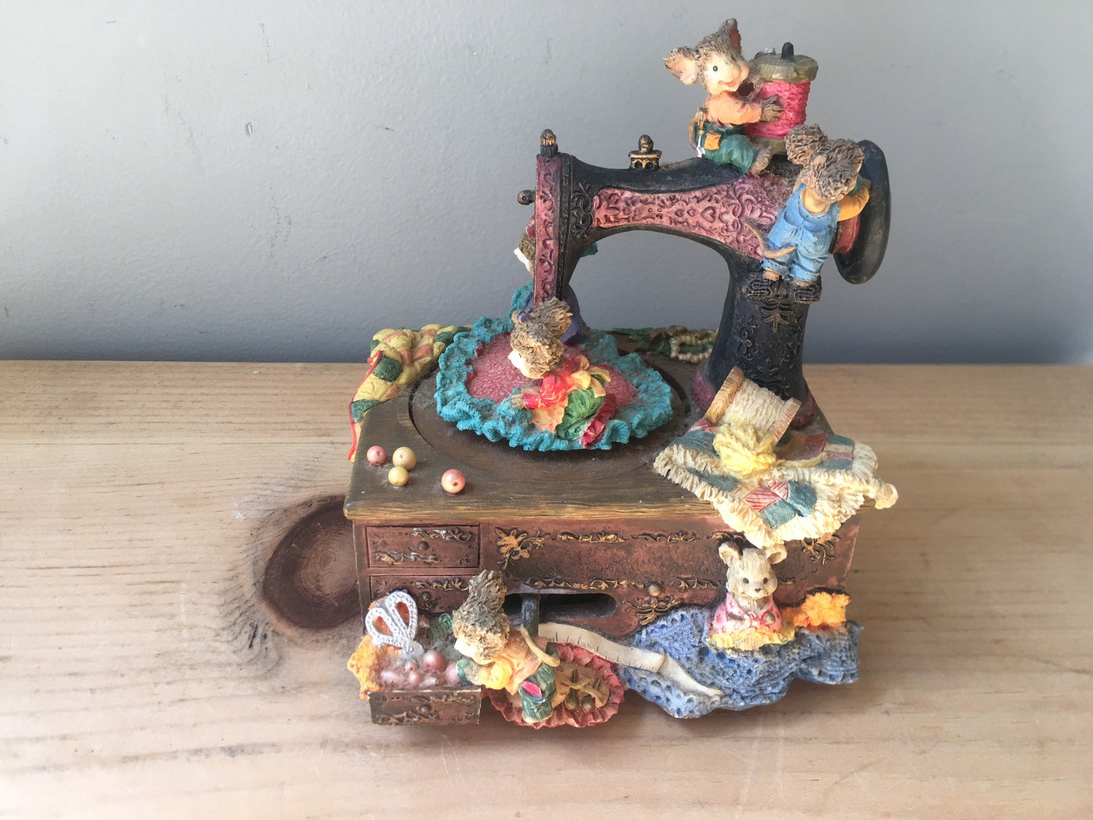 Enesco Sewing Machine Animated Music Box With Etsy