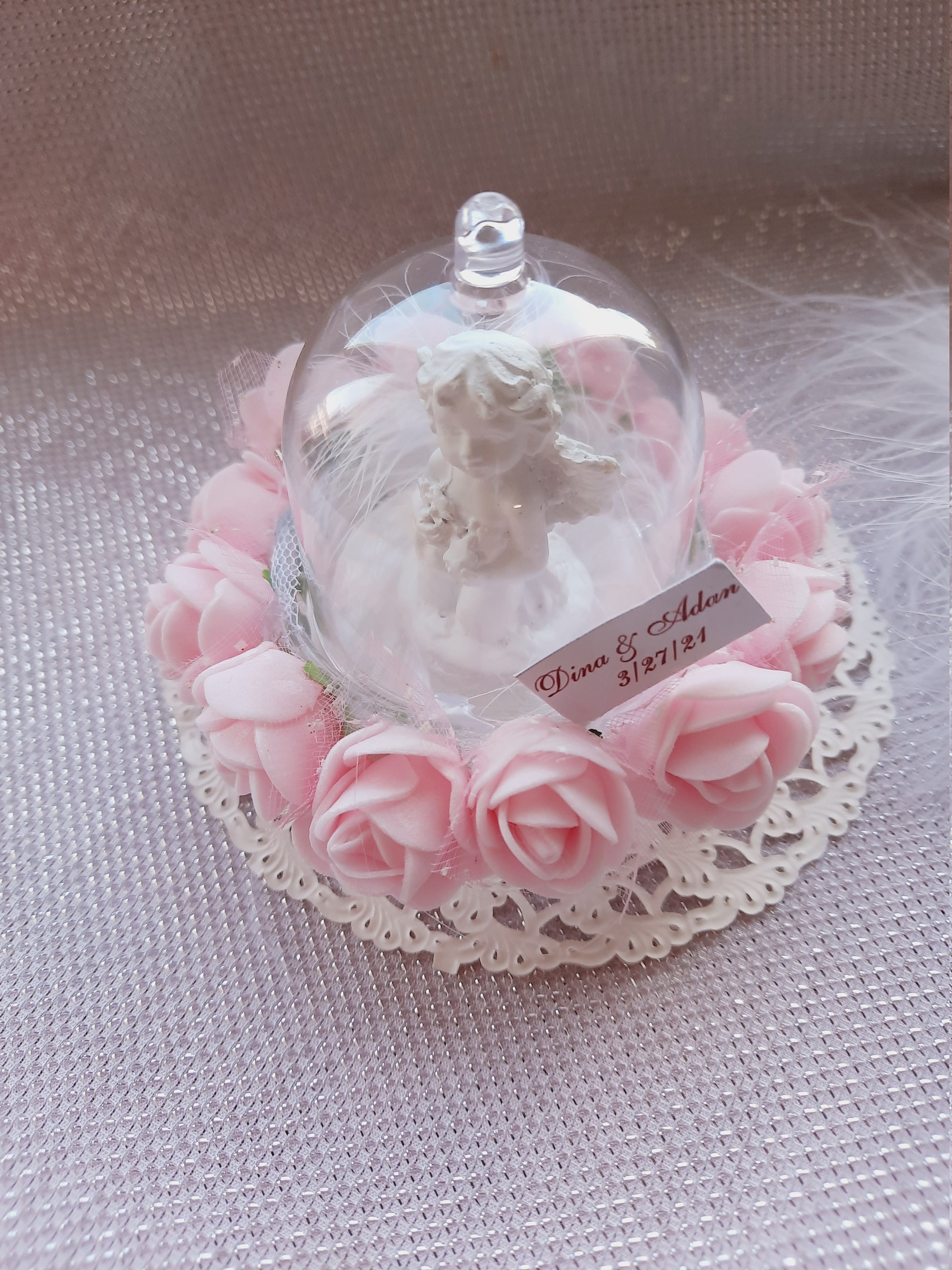 Baptism Favors, Rose Favors, Baptism Favors for Girl, Angel Favors