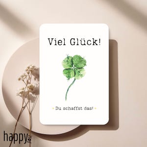 Mutmacher Karte „Viel Glück – Du schaffst das!“ | Liebevolle Grußkarte für Bestie, Freunde & Familie