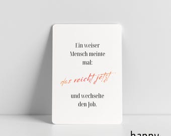 Lustige Abschiedskarte für Kollegen, Abschiedsgeschenk für Kollegen, Geschenk zum Jobwechsel, Abschiedskarte, Goodbye Karte Büro