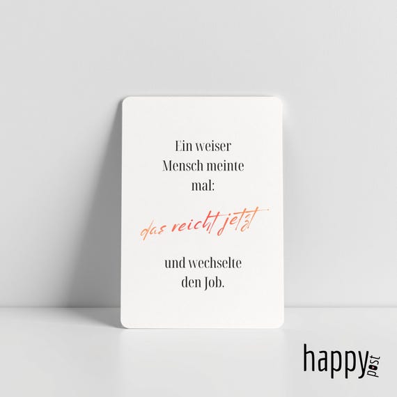 Lustige Abschiedskarte für Kollegen, Abschiedsgeschenk für Kollegen, Geschenk zum Jobwechsel, Abschiedskarte, Goodbye Karte Büro