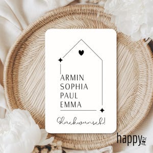 Personalisierte Neue Zuhause Karte – Einzugskarte mit allen Familiennamen – Hauskauf Glückwunschkarte Individuelle Familienkarte zum Einzug image 6