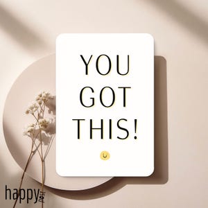 Mutmacher Karte You got this – Ermutigungskarte für Freunde, Kollegen & Chef – Positive Grußkarte für Arbeit, Alltag, neue Herausforderungen