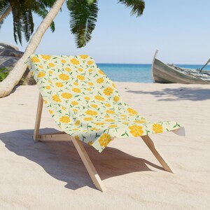 Sunny Floral Beach Towel