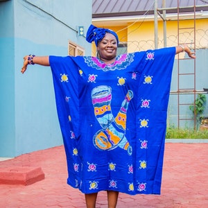 Ghanaian Batik Kaftan Dress