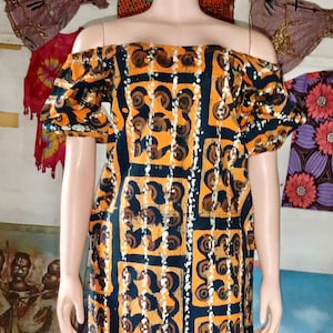 Batik Off the Shoulder Style Dress