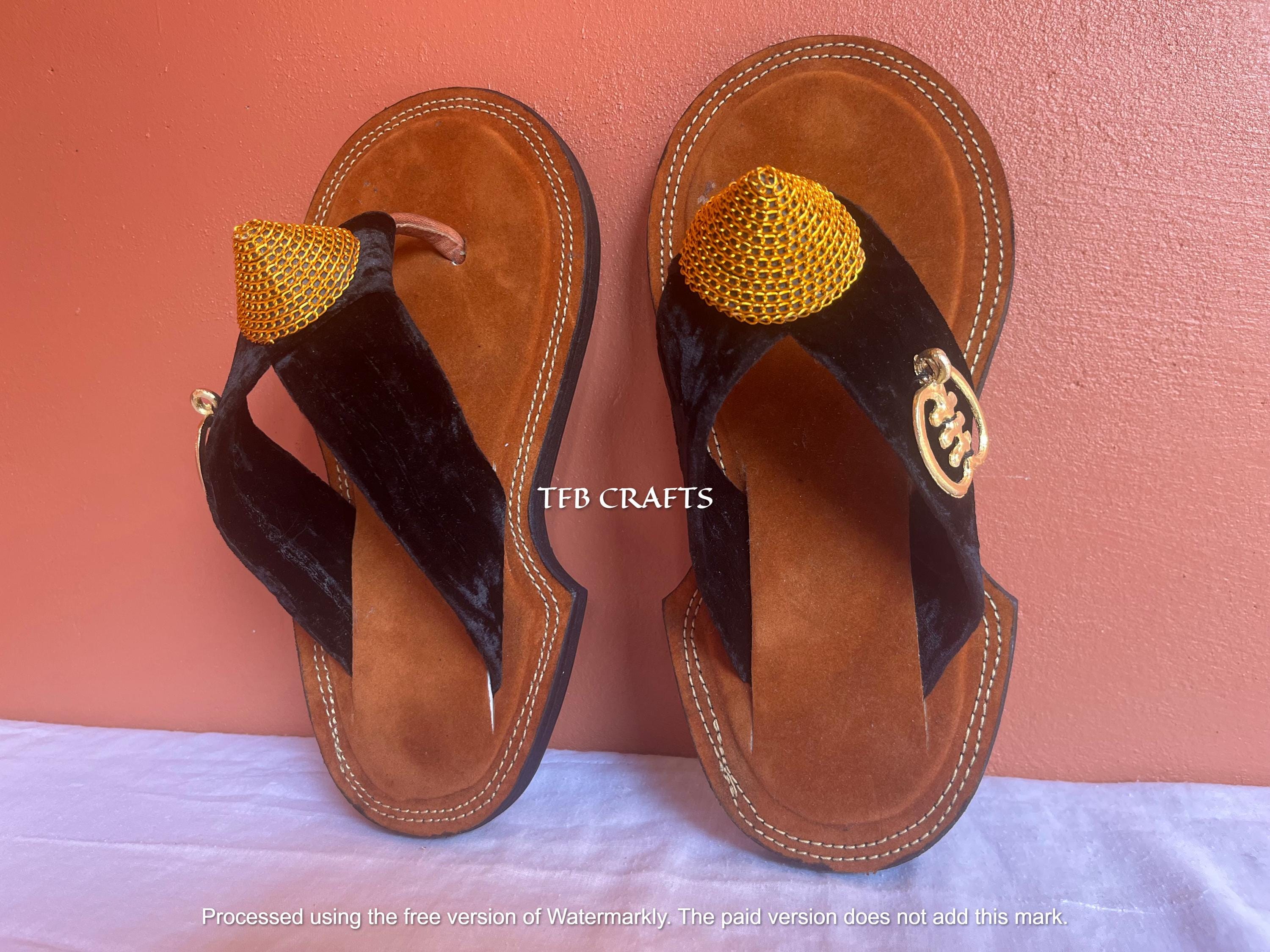 Ghanaian Traditional Slippers for Men - Etsy display picture 1