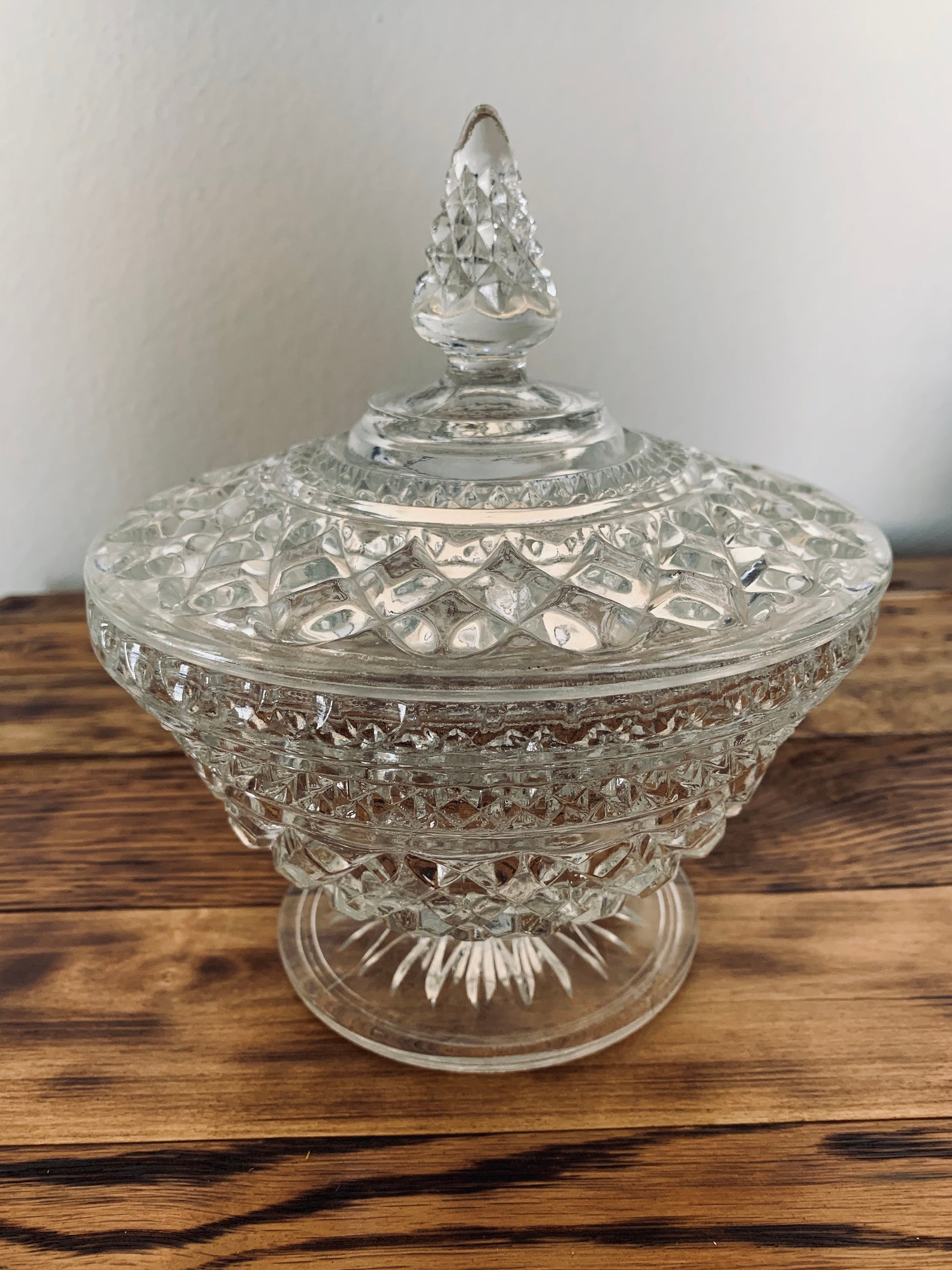 Anchor Hocking Wexford Clear Candy Dish Etsy