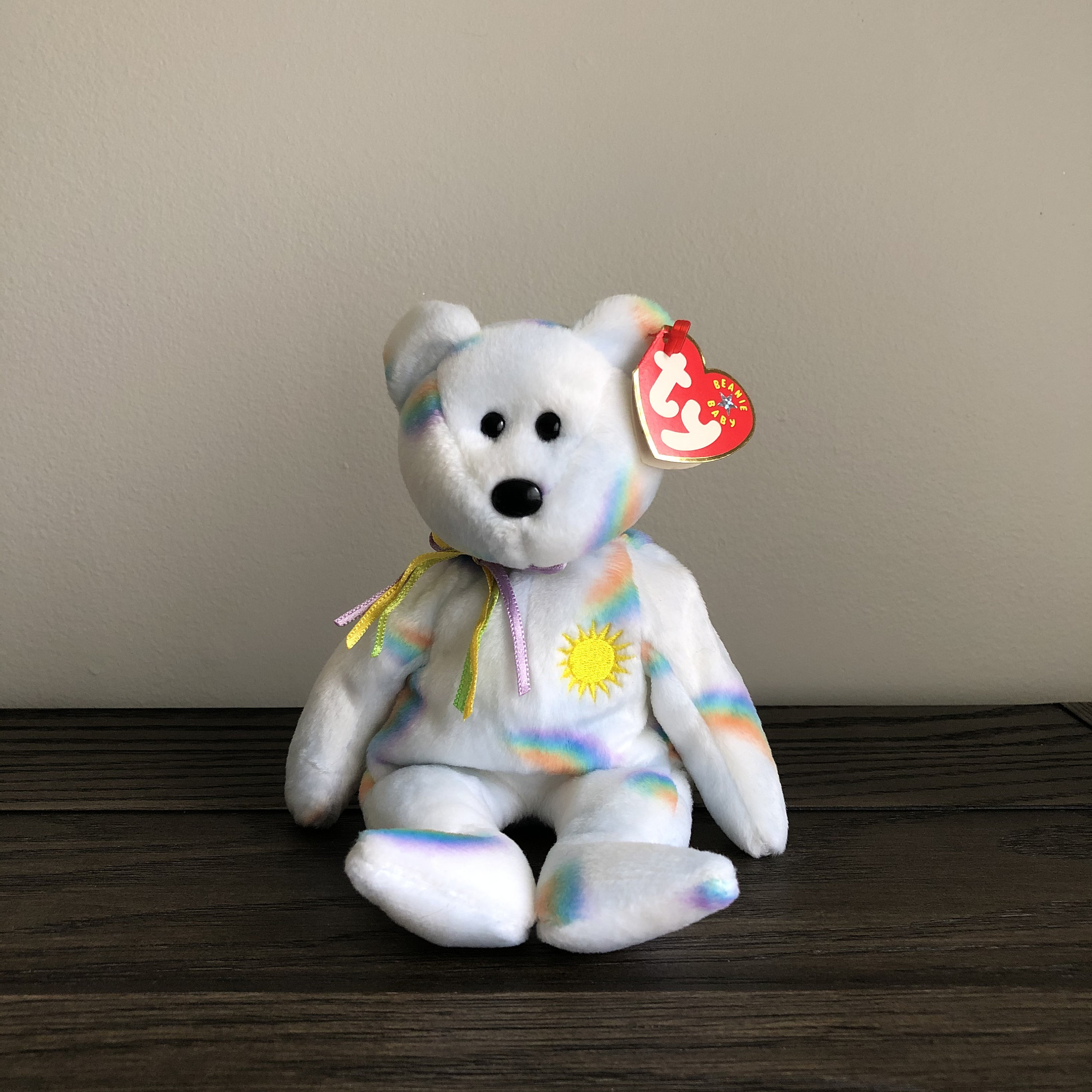 Vintage TY Beanie Baby Cheery the Sunshine Rainbow Bear | Etsy