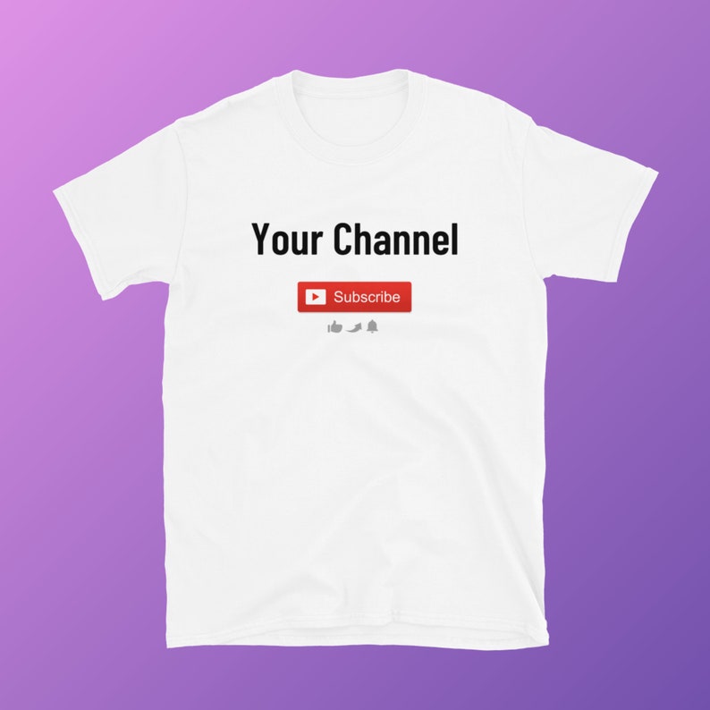 Custom Youtube Shirt Unisex TShirt Personalized Youtube Etsy