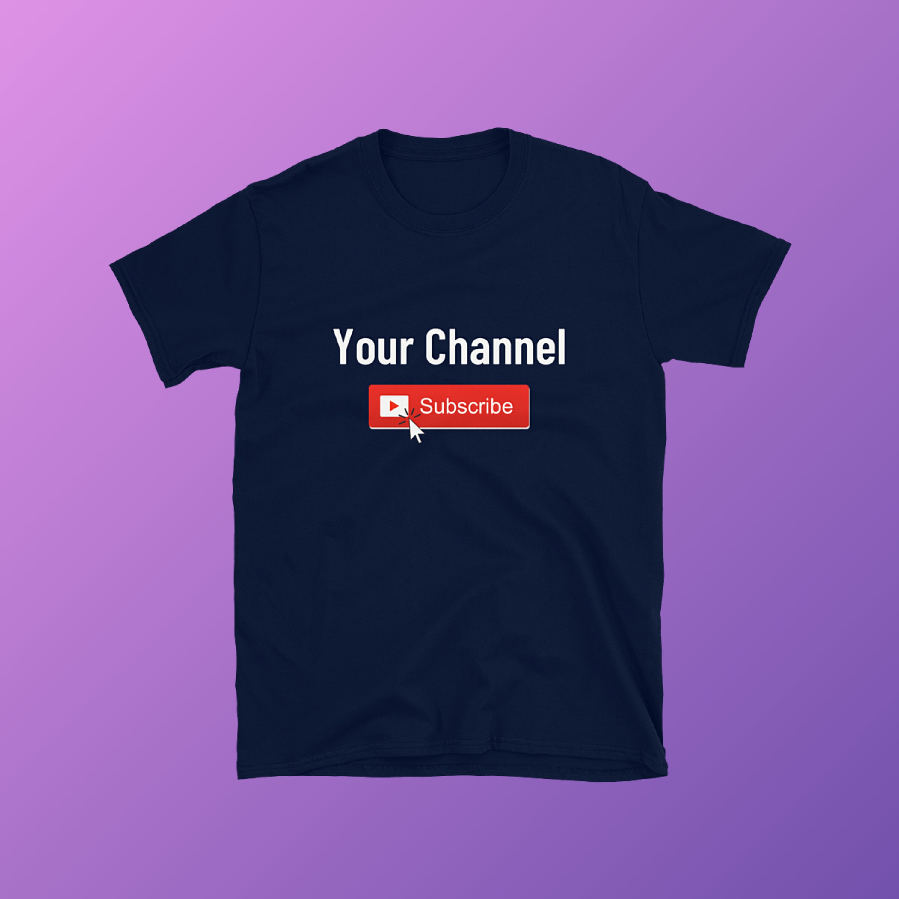 Custom Youtube Unisex TShirt Personalized You Tube Channel Etsy