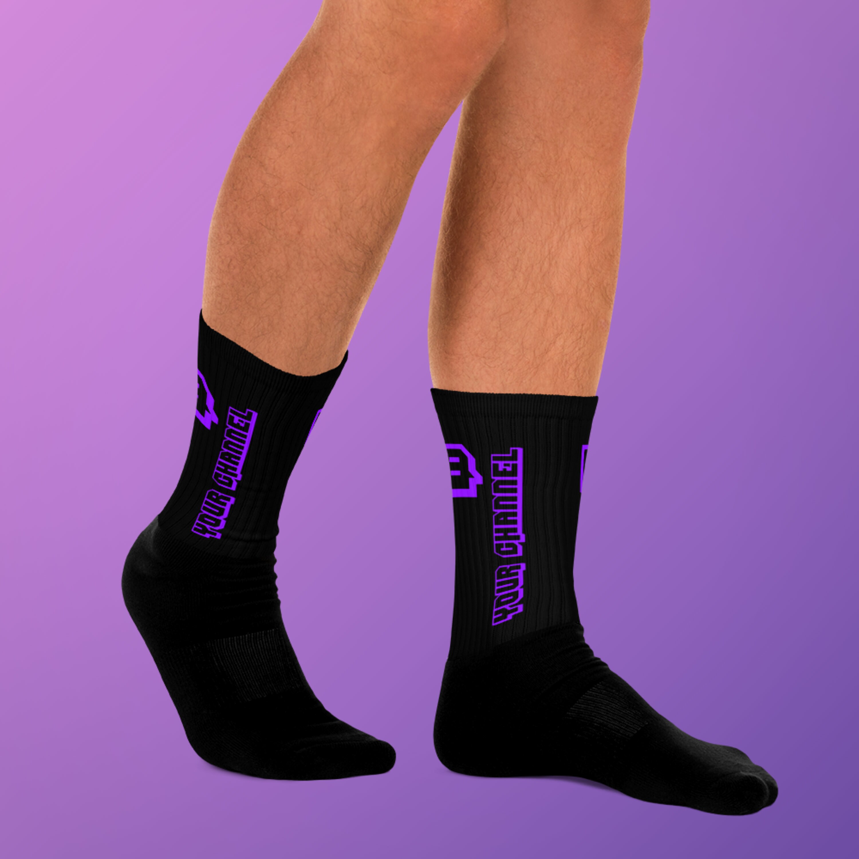 Custom Twitch Channel Name Logo Socks Streamer's Gift Etsy
