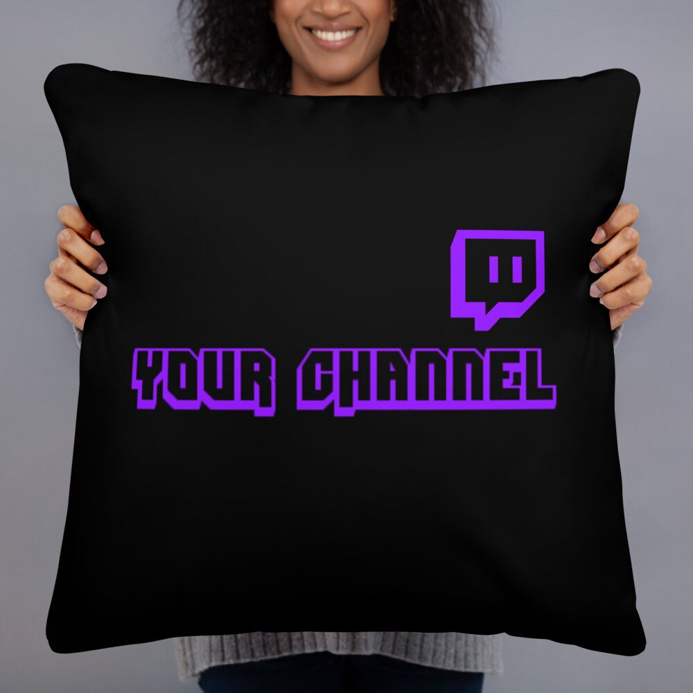 Custom Twitch Channel Logo Pillow Username Pillow Etsy