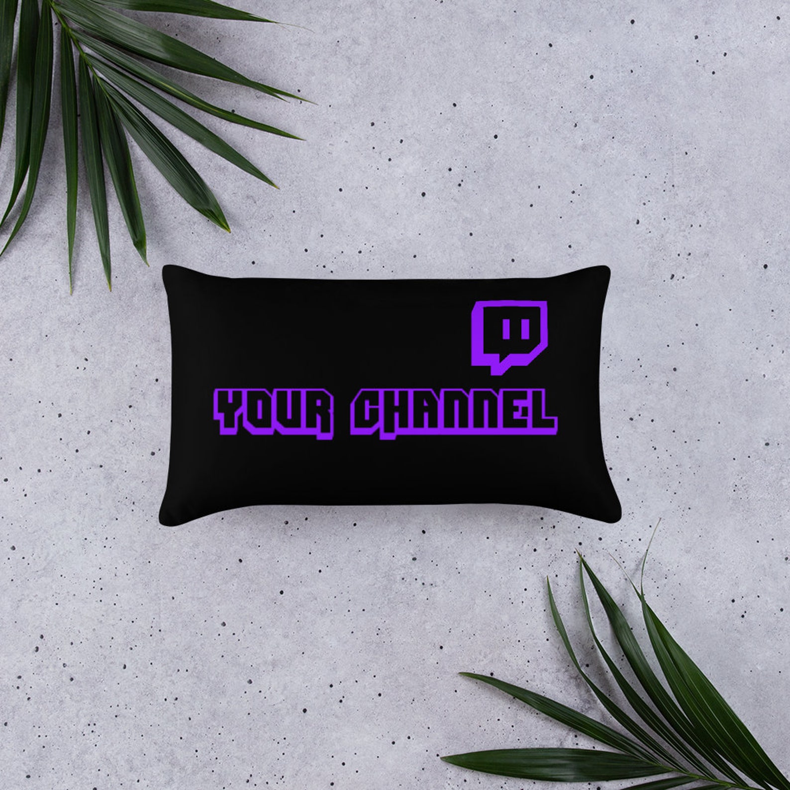 Custom Twitch Channel Logo Pillow Username Pillow Etsy