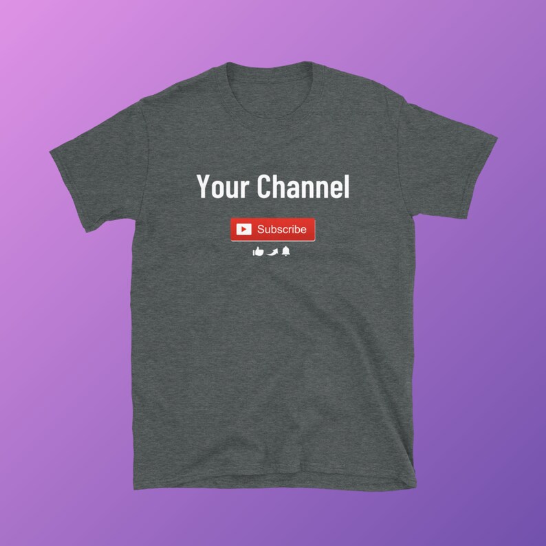 Custom Youtube Shirt Unisex TShirt Personalized Youtube Etsy