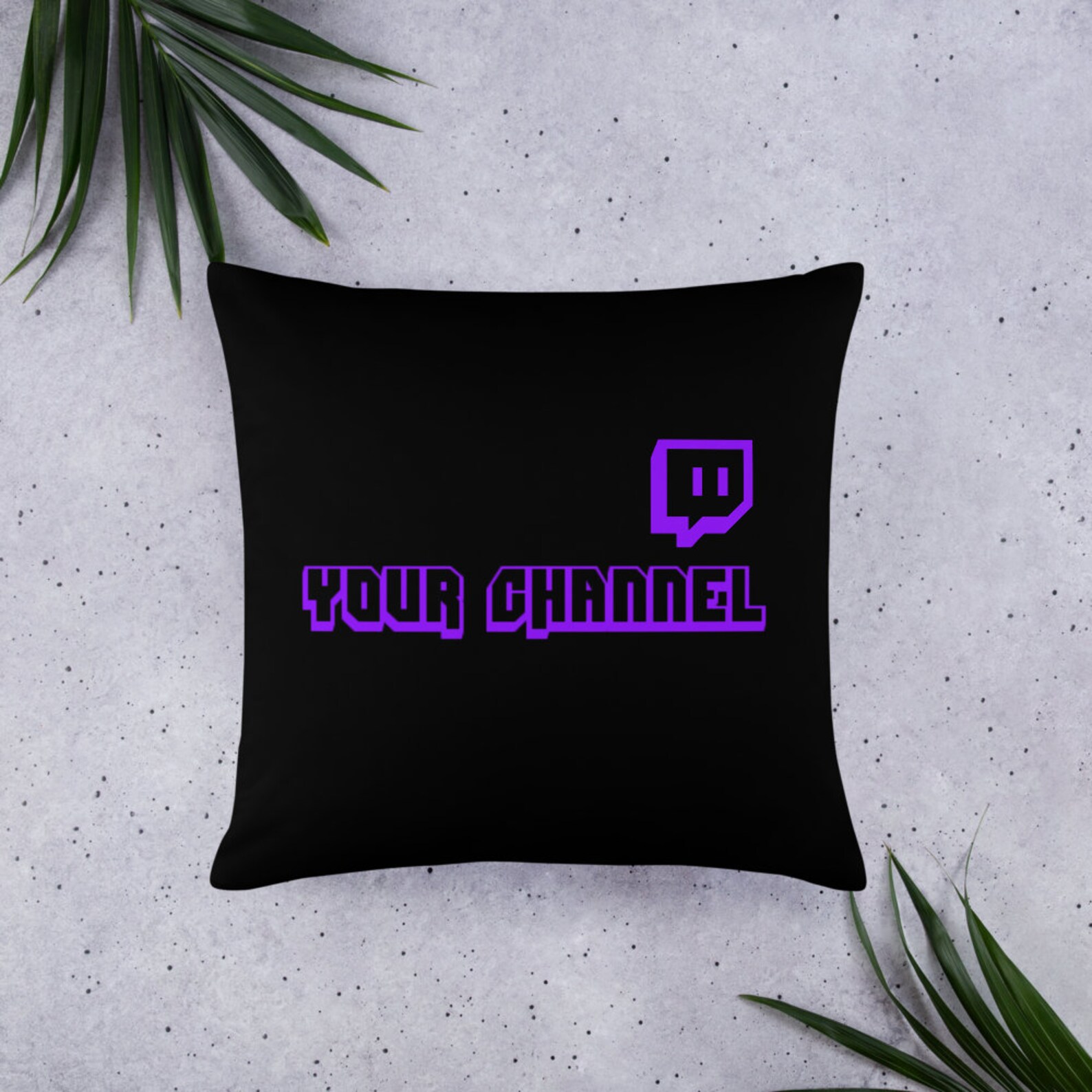 Custom Twitch Channel Logo Pillow Username Pillow Etsy