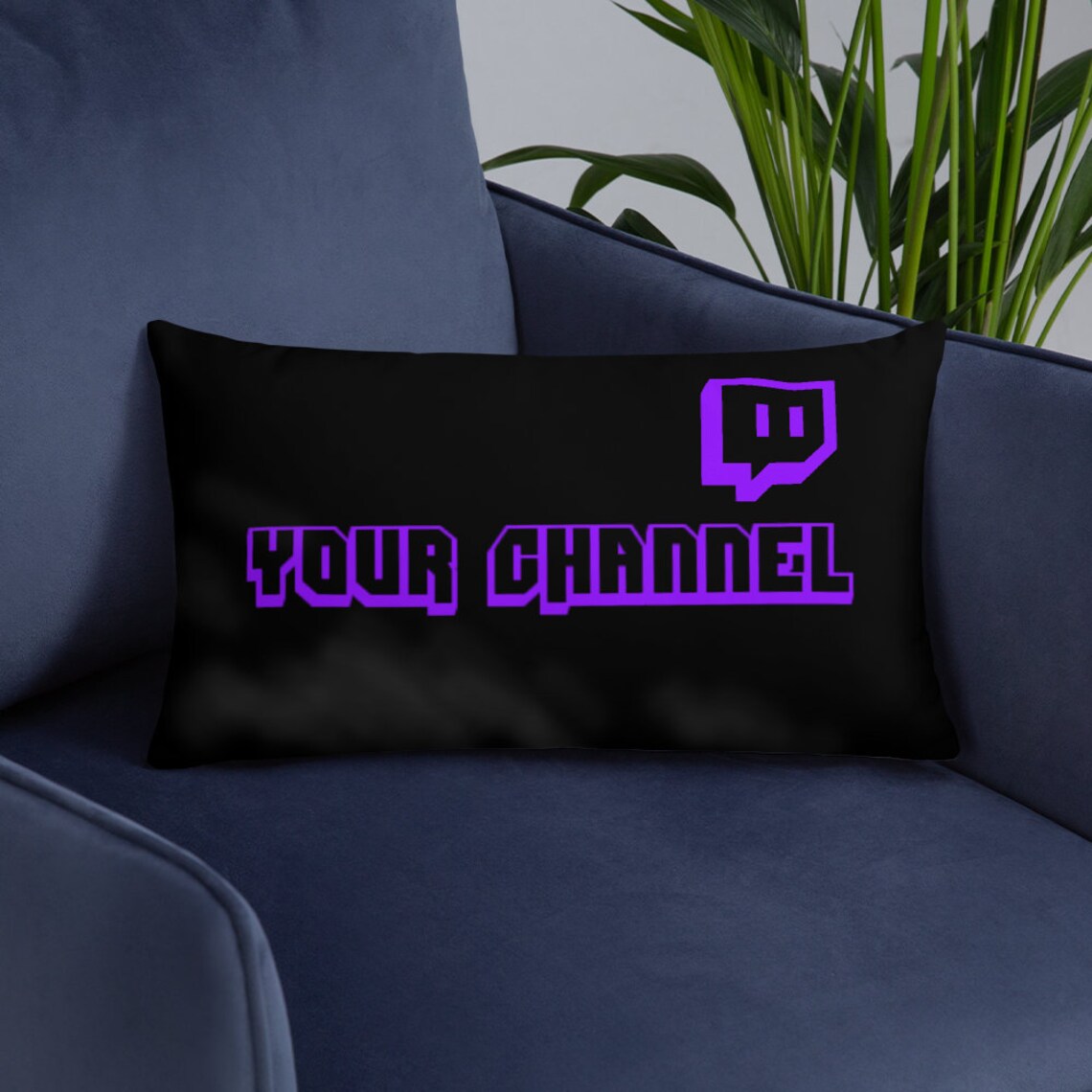 Custom Twitch Channel Logo Pillow Username Pillow Etsy