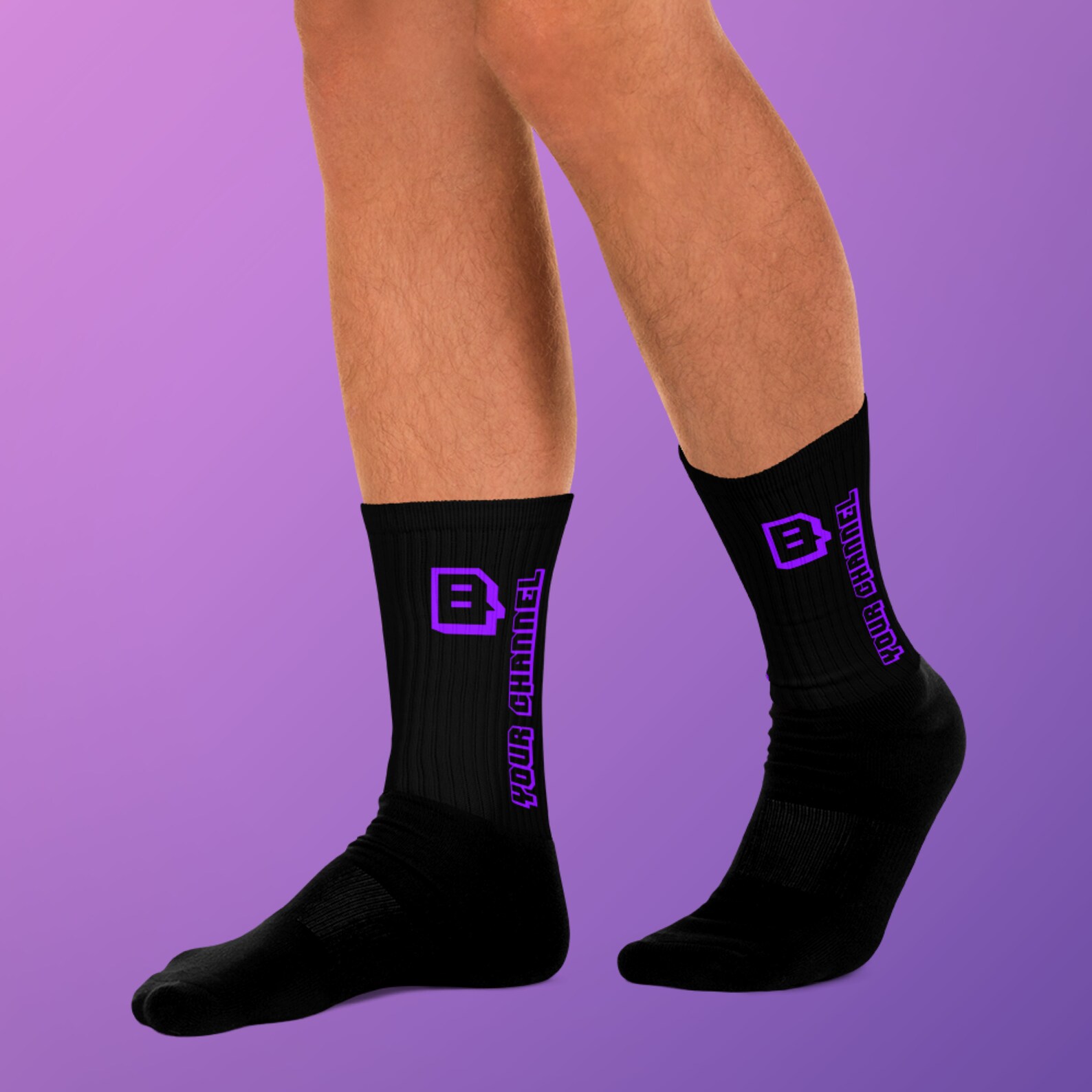 Custom Twitch Channel Name Logo Socks Streamer's Gift Etsy
