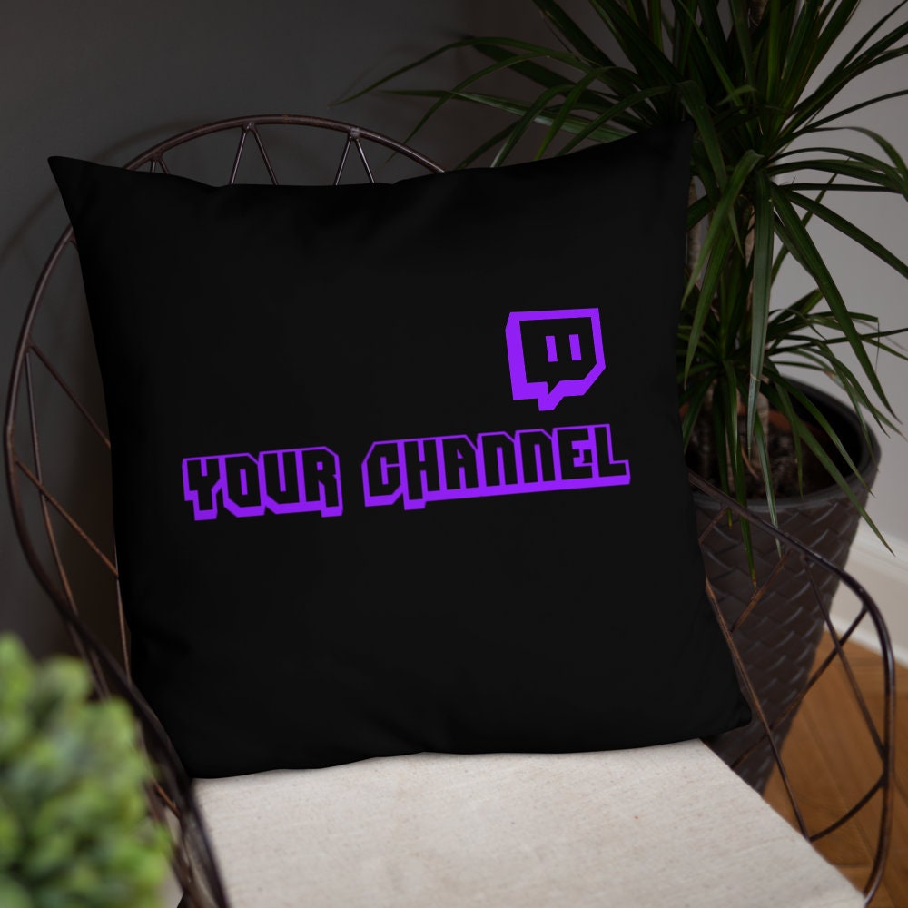 Custom Twitch Channel Logo Pillow Username Pillow Etsy