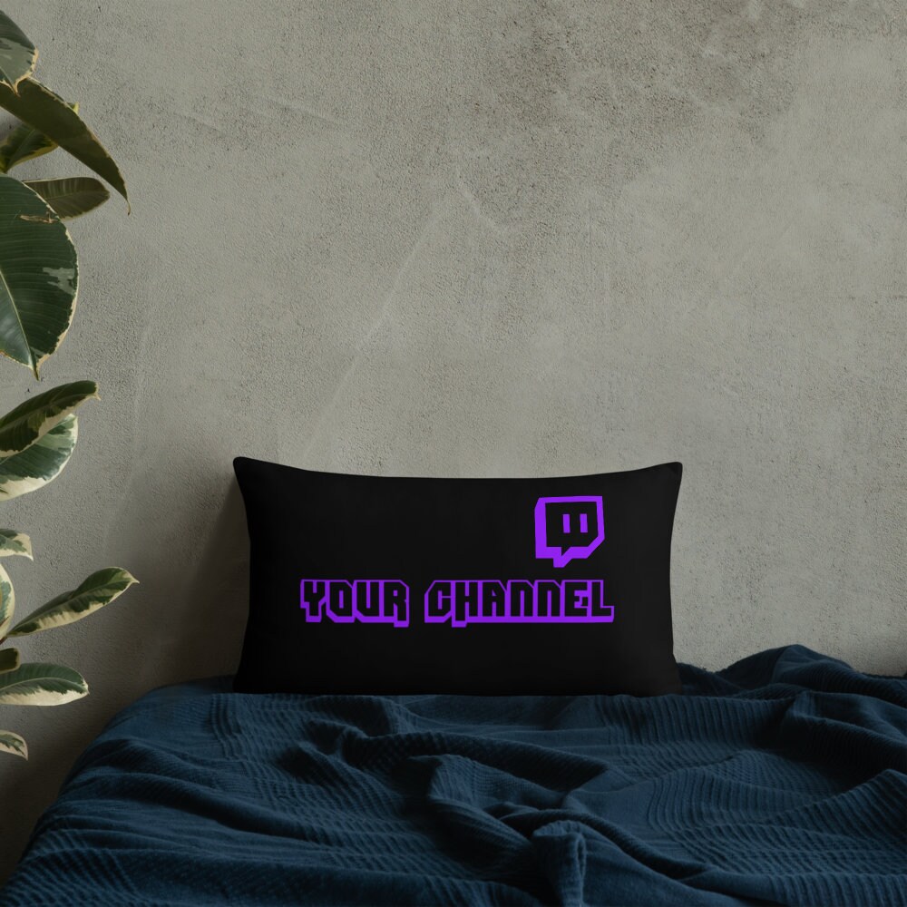 Custom Twitch Channel Logo Pillow Username Pillow | Etsy