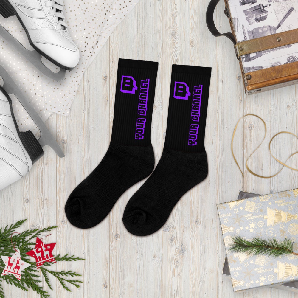 Custom Twitch Channel Name Logo Socks Streamer's Gift Etsy