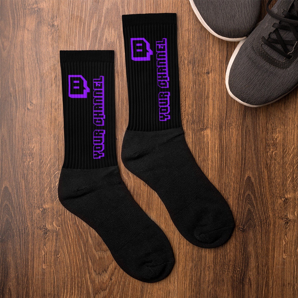 Custom Twitch Channel Name Logo Socks Streamer's Gift | Etsy
