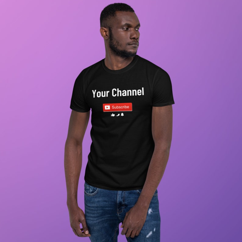 Custom Youtube Shirt Unisex TShirt Personalized Youtube Etsy