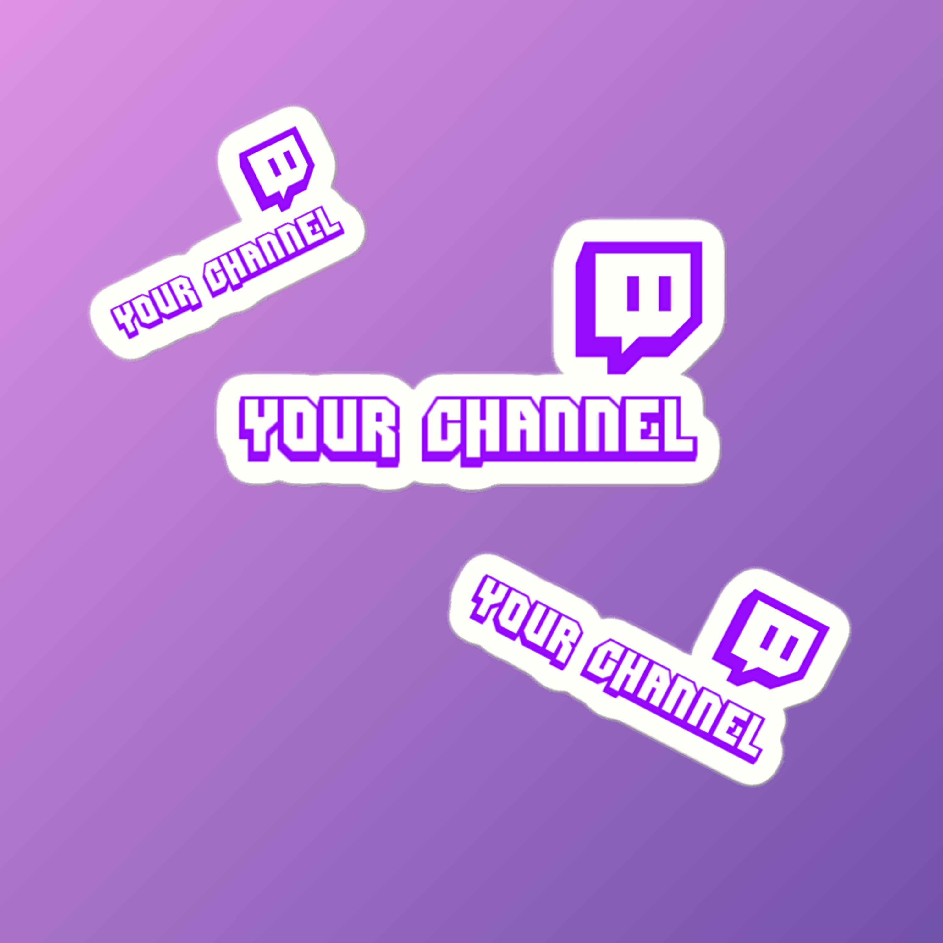 Custom Twitch Channel Name Logo Bubblefree Vinyl Stickers Etsy