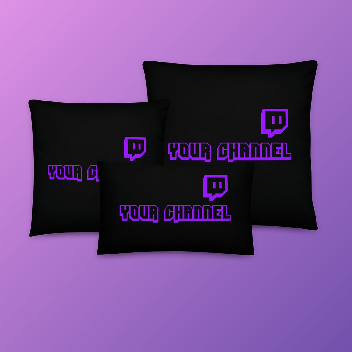 Custom Twitch Channel Logo Pillow Username Pillow Etsy