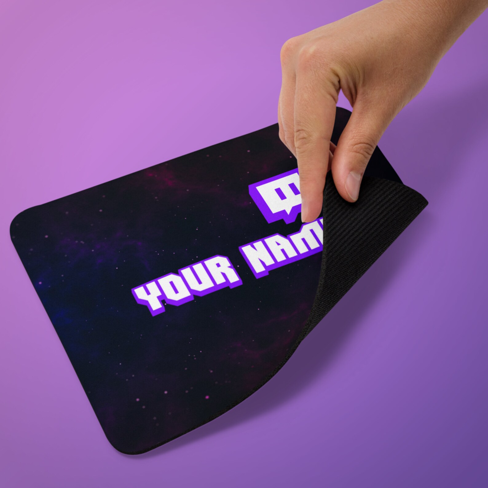 Custom Streamer Twitch Channel Logo Mouse Pad Username Etsy UK