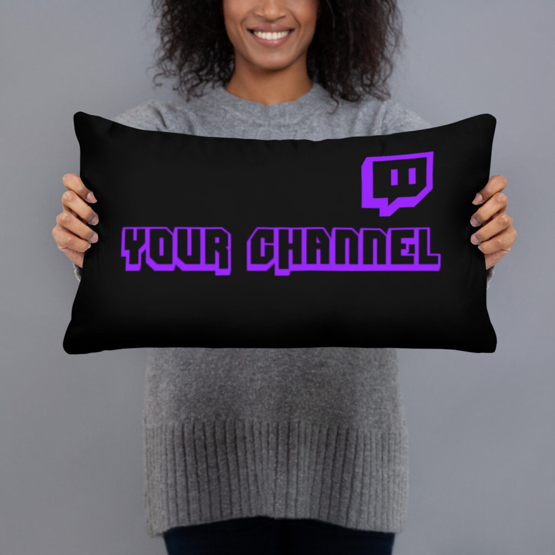 Custom Twitch Channel Logo Pillow Username Pillow Etsy