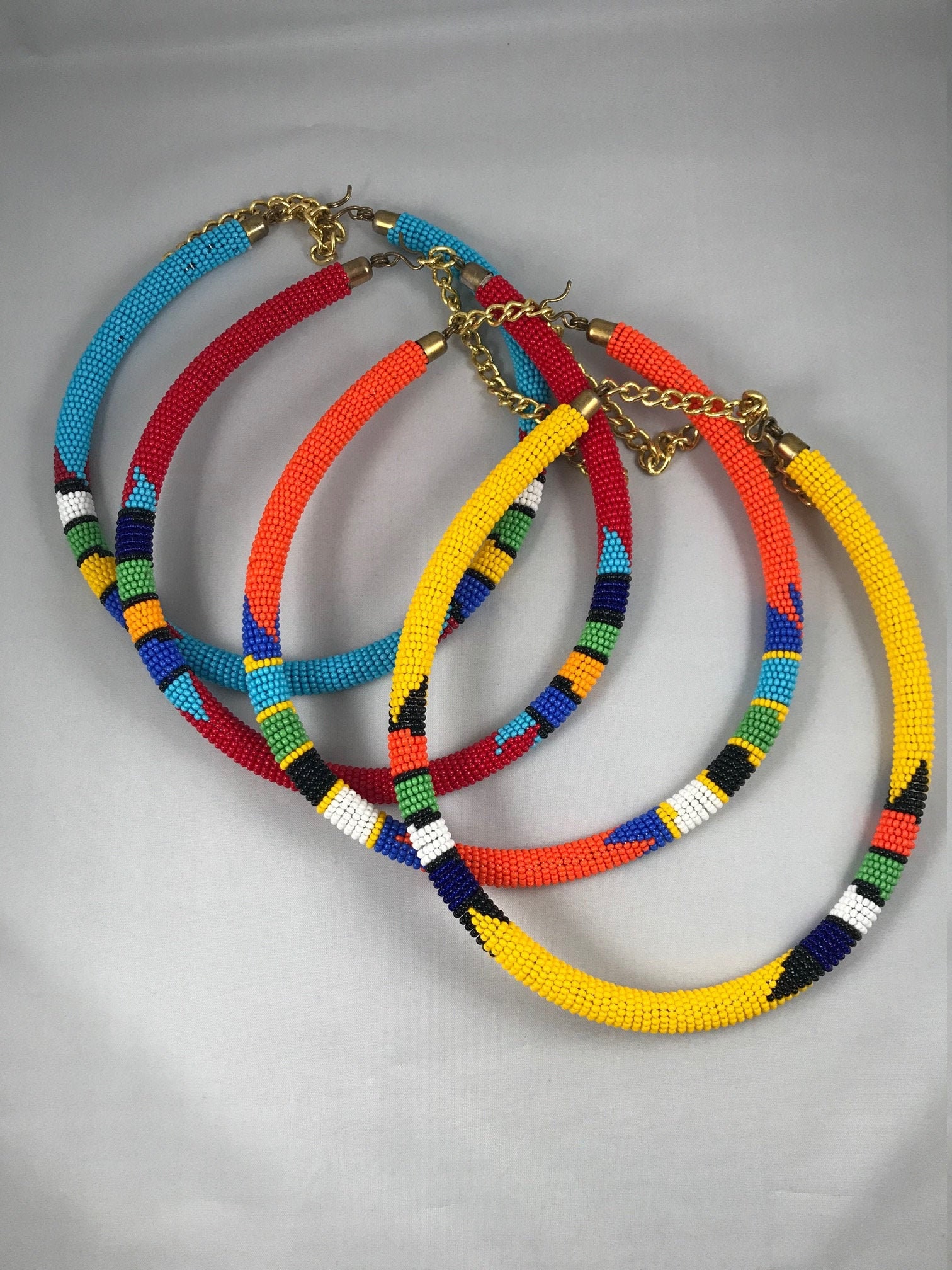 Kenyan Beaded Necklaces - Etsy