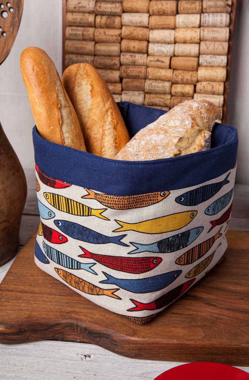 Linen Bread Basket Organic Food Storage Cloth Bread Basket Etsy