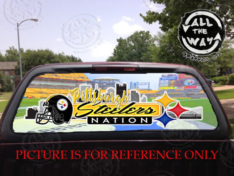 Pittsburgh Steelers Decal Perforated Vinyl Truck Window Etsy