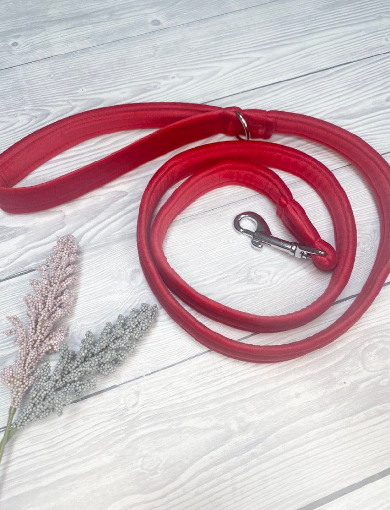 Velvet Lead Plush Lead Red Velvet Luxe Lead Christmas dog lead Fashion Lead Dog Lead