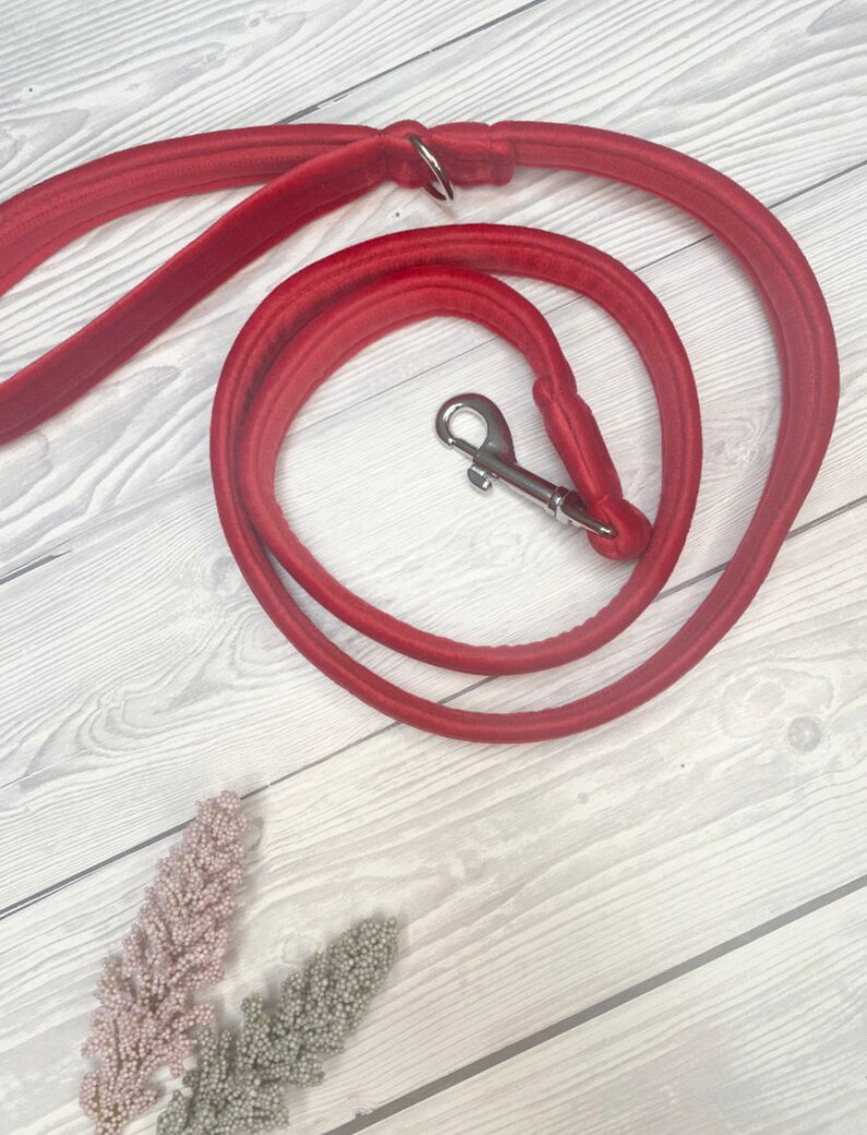 Velvet Lead Plush Lead Red Velvet Luxe Lead Christmas dog lead Fashion Lead Dog Lead