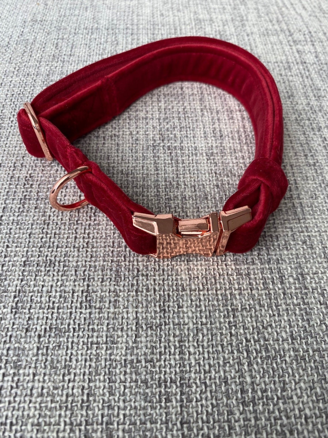 Red Velvet Luxe collar Velvet Collar Plush collar Fashion Etsy