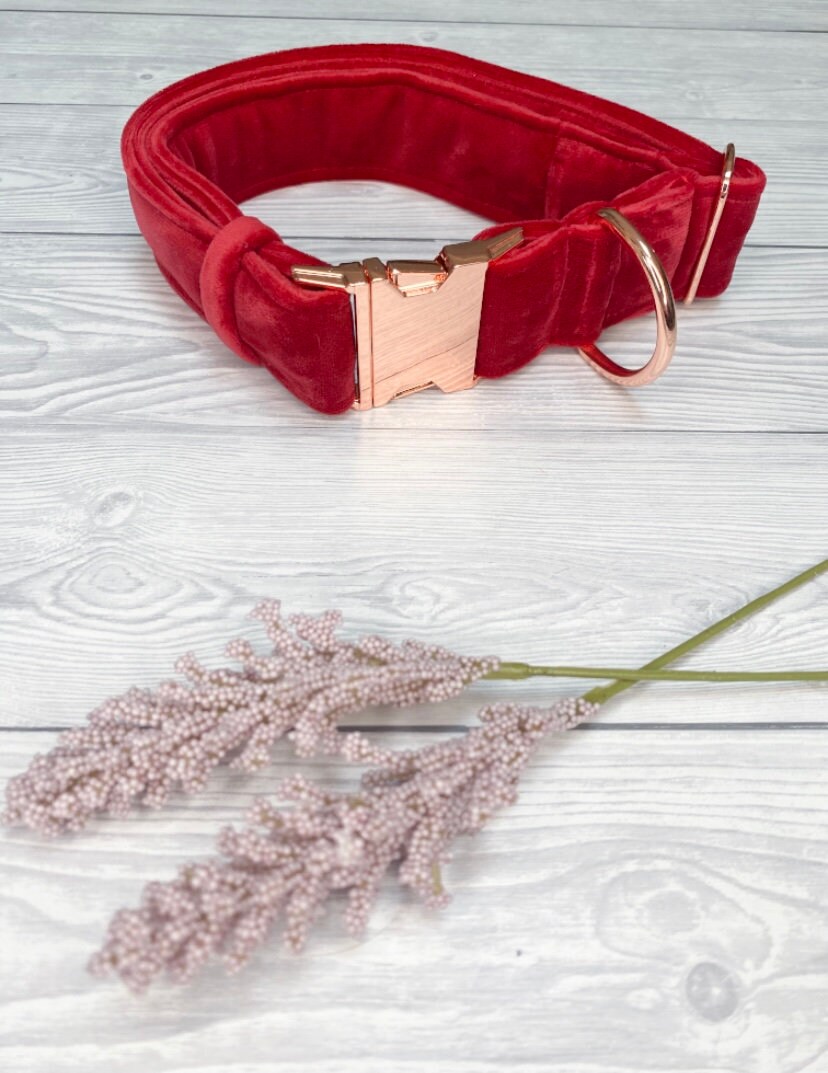 Red Velvet Luxe Collar Velvet Collar Plush Collar Fashion Etsy UK