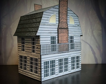 Printable Halloween Haunted House Village Paper Kit (Digital Download)
