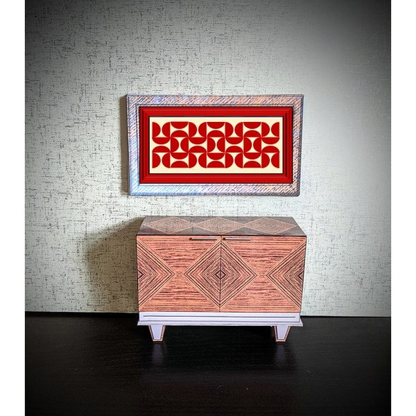 Mid Century Modern Dollhouse Furniture Etsy