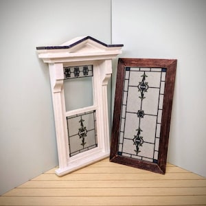 1:12 scale, miniature window, dollhouse decor, printable download, modern mini, dollhouse kit, window insert, one inch scale, diorama kit
