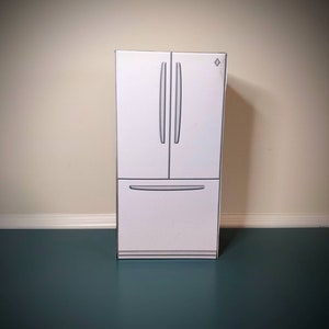 1:6 Maßstab, Miniaturkühlschrank, Puppenhausmöbel, printable Mini, herunterladbare Miniatur, Modepuppenkit, Miniaturküche