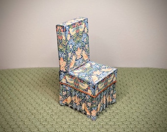 1:24 Scale Dollhouse Chair Printable Paper Kit, Modern Miniature (Digital Download)