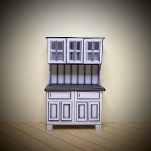 1:24 scale, dollhouse dresser, printable download, modern mini, dollhouse kit, mini kitchen, shabby chic, customizable mini, half inch scale