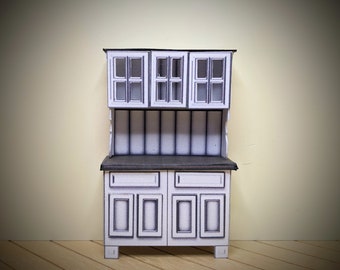 1:24 scale, dollhouse dresser, printable download, modern mini, dollhouse kit, mini kitchen, shabby chic, customizable mini, half inch scale