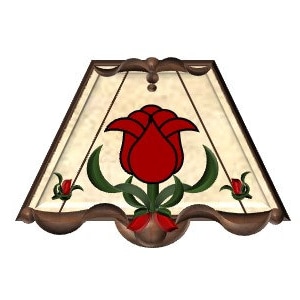 1:12 scale, miniature table lamp, dollhouse decor, printable mini, downloadable, red miniature, dollhouse kit, lamp kit, antique decor