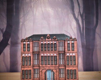 Printable Halloween Village paper kit: Victorian Asylum Dollhouse (Downloadable PDF)