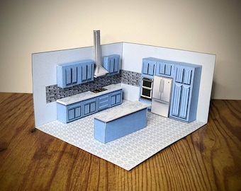 Dollhouse Miniature Unfinished Half Scale Euro Kitchen Cabinet J1142S 