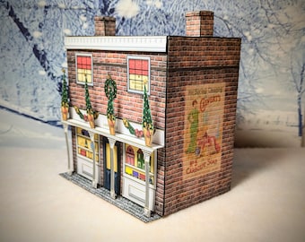 Printable Christmas Village Shop Paper Kit: Miniature Christmas Display (Digital Download)